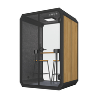 Cabine téléphonique insonorisée acoustique en promotion pour bureau à domicile, cabine téléphonique rouge