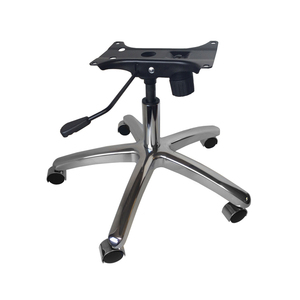 Base de <span class=keywords><strong>chaise</strong></span> en aluminium pour bureau, pivotante en acier inoxydable, quatre pieds, grand roulettes, base de <span class=keywords><strong>chaise</strong></span> en métal chromé poli avec réglage du <span class=keywords><strong>pied</strong></span> - Product Image 5