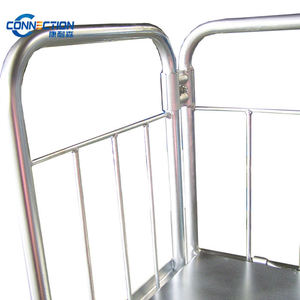 Warehouse Steel <strong>Trolley</strong> Cart Nest <strong>Away</strong> <strong>Folding</strong> Shelf Truck Mesh Storage Logistics Vehicles - Product Image 5