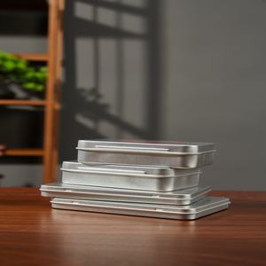 Personalizado impresso prova de resistência infantil dobradiça metal lata caixa pequena retangular hermético criança prova cigarro lata caso - Product Image 2