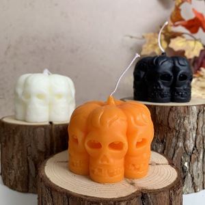 Bougie parfumée artisanale de haute qualité, cadeau d'Halloween original et créatif, squelette de citrouille terrifiant et amusant, aromathérapie - Product Image 3