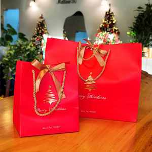 KM Wholesale Custom Lovely Rose pink <b>White</b> Favor Candy Jewelry Baby Shower <b>Paper</b> Gift <b>Bag</b> Packaging Wedding with Ribbon - Product Image 3