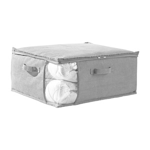 <b>Quilt</b> Storage Bag Large Capacity Gray Rectangle Dustproof Bedroom Use Clothing Organizer - Product Image 2