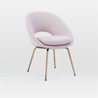 Nouvelle Chaise de Salle à Manger Moderne en Tissu Velours Confortable avec Pieds en Métal, Idéale pour la Maison et le Bureau – Offre Spéciale à Prix Abordable