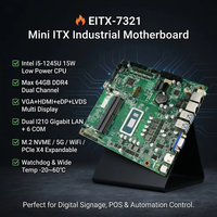 Nouvelle carte mère industrielle Mini ITX EITX-7321 avec processeur intégré Intel I5-1245U I7-1265U, double LAN Gigabit I210, SATA, multi-affichage, DDR4