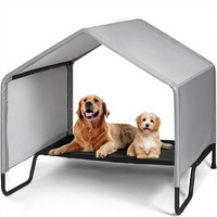 Outdoor & Indoor Hundehaus-Zelt aus Oxford-Material im Modernen Stil mit Überdachung & Betten für Kleine/Große Hunde, Katzen & Nutztiere