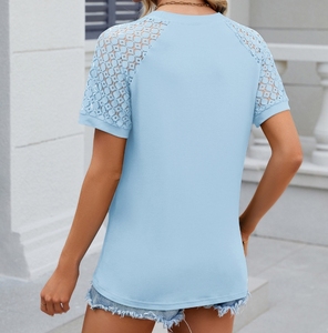 Tops d'été pour femmes S-2XL, chemises de printemps, tenues tendance pour les vacances, t-shirts à manches courtes, chemises décontractées à la mode - Product Image 6