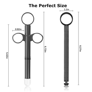 Jeringa aplicadora <span class=keywords><strong>de</strong></span> silicona para hombres y mujeres, tubo <span class=keywords><strong>lubricante</strong></span> con tirador <span class=keywords><strong>de</strong></span> silicona suave y redondeada, reutilizable, duradero - Product Image 3