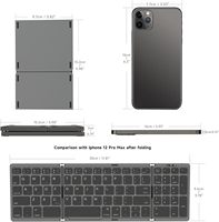 Keyboard Lipat Nirkabel 5.1 dengan Tombol Scissor, Ukuran Penuh, Dilengkapi Keypad Numerik, Dapat Diisi Ulang USB-C untuk iPad, Laptop, Tablet, dan Perjalanan