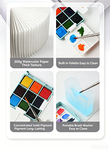 Set di Acquerelli Portatile Artecho 9 Colori con Tubetti da 2mL per Tela, Carta e Vetro - Materiali Artistici - Product Image 5