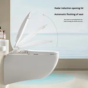 <span class=keywords><strong>WC</strong></span> mural en céramique encastré en forme d'œuf avec réservoir d'eau intégré, chasse d'eau automatique, <span class=keywords><strong>suspendu</strong></span>, intelligent, télé<span class=keywords><strong>commande</strong></span> - Product Image 4