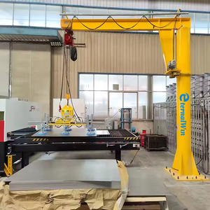 Certificado CE 400kg 800kg Construcciones Rotación manual Elevador <span class=keywords><strong>de</strong></span> láminas al vacío con grúa pluma - Product Image 1