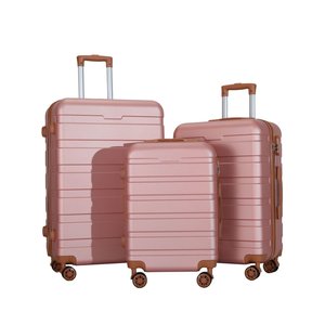 3Pcs ABS <b>Hard</b> <b>Shell</b> Luggage Set 20/24/28 Inches Spinner Wheels <b>Suitcase</b> with TSA Lock Unisex Travel Bag Modern Style - Product Image 1