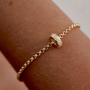 Anillo Gemnel con luz dispersa y banda espaciadora incrustada, diseño apilable, plata de ley, joyería de cristal en racimo - Product Image 2