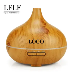 550ML Newest Remote Control Electric Aromatherapy Purifier Essential Oil Wood Aromatic 7 Led Color Air Humidifier Aroma Diffuser