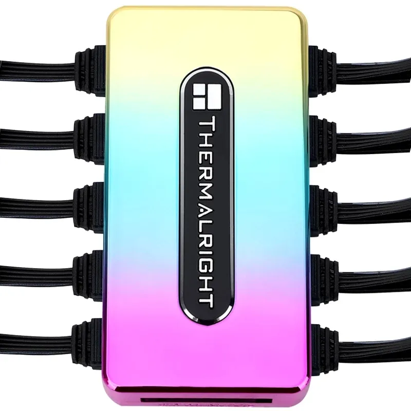 Thermalright พัดลม RGB ฮับแสง,SATA Power M/B SYNC ควบคุมแสง,PC กรณี10X 3Pin/4Pin RGB HUB Rev.A