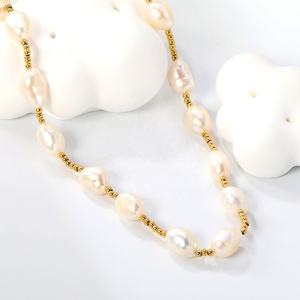 18k Gold Plated Pendant <strong>Pearl</strong> Zircon <strong>Necklaces</strong> Wholesale Custom Round Heart Geometric Pendant Stainless Steel <strong>Necklace</strong> Jewelry - Product Image 4