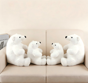 Muñeco de Peluche de Oso Polar para Niños al por Mayor, Hecho de Poliéster y Algodón, Ideal para Souvenirs de Zoológicos Transfronterizos, ODM Disponible - Product Image 2