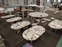 SHIHUI Stein möbel Lila Couch tisch Wohnzimmer Kunden spezifischer Luxus Natur marmor Calacatta Viola Couch tisch