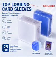 Lot de 25 protège-cartes rigides 35PT transparents en plastique, protection UV, pour cartes à collectionner