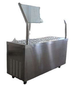 Vetrina Refrigerata per Gelato e Topping in Acciaio Inox e Vetro Temperato con Raffreddamento ad Aria per Negozi di Yogurt Gelato - Product Image 1