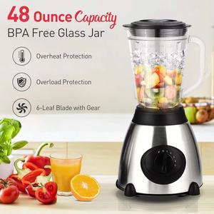 Blender électrique commercial pour la maison, <span class=keywords><strong>hachoir</strong></span> alimentaire, processeur, acier inoxydable, 400W, 1,5L, 5 vitesses, vitesse variable, pot en verre, moulin - Product Image 3