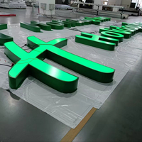 Lettres lumineuses LED en acier inoxydable soudées, enseigne lumineuse pour bâtiment, boîte à lumière en acrylique, signalétique de toit pour hôtel 5 étoiles