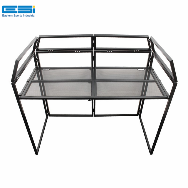 ESI-Aluminum Portable DJ Booth High Quality Assemble Headliner Mobile DJ Table for Night Bar