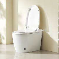 Inodoro Inteligente de Una Pieza de Estilo Moderno, Sanitario de Cerámica, Inodoro WC de Suelo con Autolimpieza