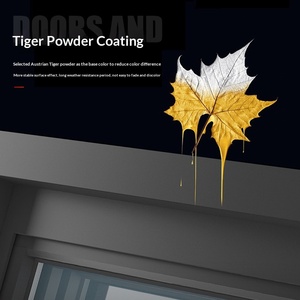 Fenêtre à battant en aluminium à rupture de pont thermique Foshan, système 90, verre trempé pour salle de bain, chambre, salon, balcon fermé - Product Image 4