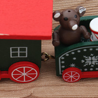Neue Weihnachtsdekoration Hölzerner Zug Kinder-Kindergarten-Spielzeug Feiertags-Weihnachtsgeschenke Weihnachtsgeschenke
