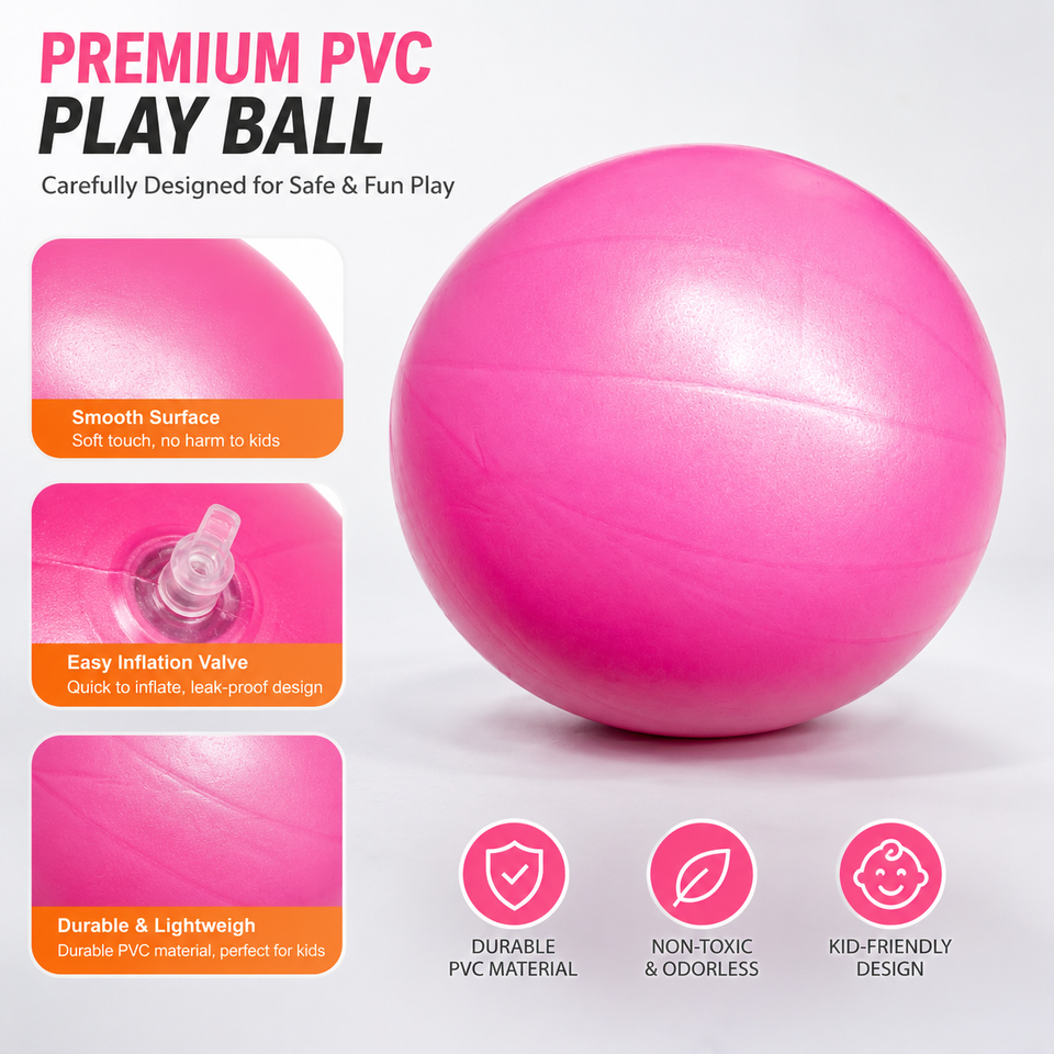 High Quality Pvc Inflatable pink Exercise Ball Soft Anti Burst Small ...