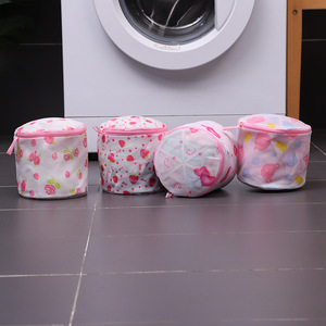 Petit motif floral imprimé maille épaissie sac à linge polyester sous-vêtements soutien-gorge machine à laver lavage vêtements stockage spécial - Product Image 3