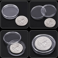 Capuchons de pièces de monnaie collectifs en plastique de 14mm Capsules de pièces de monnaie Quarter Sovereigns résistantes aux rayures