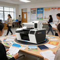Impresora de Inyección de Tinta UV SONPUU A3 de Alta Velocidad para Cuero con Cabezal de Impresión de Alta Velocidad, Máquina Plana Digital CMYK+Blanco