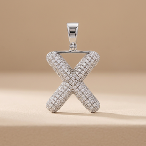 Women's 925 Sterling <b>Silver</b> Rhodium Plated 4-Layer Zircon <b>Initial</b> X <b>Necklace</b>-Trendy Adjustable Length Gold Quality Gift for - Product Image 2