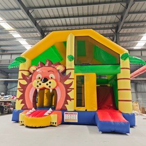 Nuevo Castillo Hinchable Temático de León para el Festival Comercial de Marzo, Entretenimiento para Fiestas Infantiles con Soplador, Personalizable y Listo para Alquilar - Product Image 1
