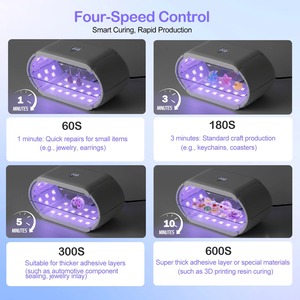 UV <b>Light</b> Resin Double-Sided UV Resin Curing Dryer 48 LED Beads 4 <b>Timer</b> Foldable Molds for Home Use Jewelry Making DIY Crafts - Product Image 4