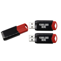 Flashdisk USB 2.0 3.0 Bahan ABS Geser Retractable, USB Flash Disk Logo Custom, U Disk Tipe Dorong Portabel Hadiah Promosi