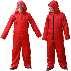 Costume Cosplay Money Heist per Halloween, Outfit Dal per Bambini e Adulti, Tuta Rossa con Cappuccio, Costume per Travestimento - Product Image 5