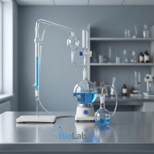 Ensemble de distillation Kjedahl Biolab avec flacon inférieur, appareil de distillation d'huiles essentielles de laboratoire OEM, 1000 ml, verre borosilicate 3.3 - Product Image 4