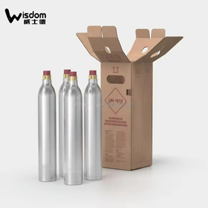 Bouteille de CO2 en aluminium haute pression de remplacement 0,6 L, cylindre de <span class=keywords><strong>gaz</strong></span> de <span class=keywords><strong>recharge</strong></span> 425 g, cylindre de soda 0,6 L pour système de carbonatation domestique - Product Image 5