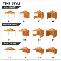Tente d'auvent personnalisée de conception de nouveau style 3M X 3M Gazebo pliable extérieur étanche portable tente promotionnelle Pop Up