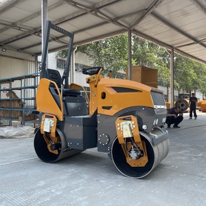 Compacteur à double tambour assis, petit rouleau de 1,5 tonne, modèle HT1500, à rayon de braquage court, moteur, vente directe usine - Product Image 2