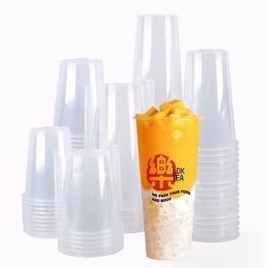 แก้วพลาสติก PP แบบใช้แล้วทิ้ง ขนาด 90/95 มม. ปรับแต่งได้ ใส โปร่งแสง สำหรับกาแฟ เครื่องดื่ม สมูทตี้ น้ำมะนาว ชานมไข่มุก - Product Image 1