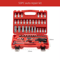 Kit d'outils à main OEM pour réparation automobile, comprenant clés à douille et jeux de douilles pour mécaniciens, en coffret