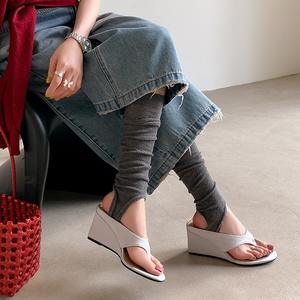 Sandalias Planas de Verano para Mujer, Estilo Nuevo, Simples y Versátiles, de Color Liso, con Tira Delantera y Trasera, a la Moda - Product Image 5