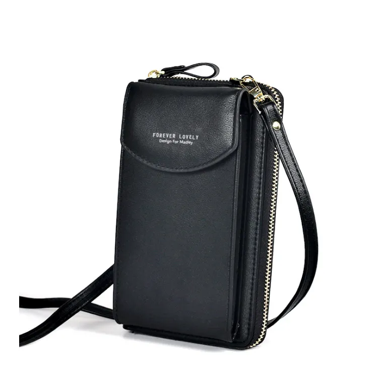 Fashion casual women cellphone shoulder bag mobile phone bags small crossbody phone bag ladies purse leather wallet