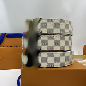 Cinturón para hombre con estampado de cuadros, nuevo estilo, hebilla interior lisa, cinturón moderno para hombres jóvenes - Product Image 2