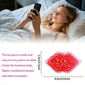 Pack <span class=keywords><strong>de</strong></span> gel réutilisable chaud et froid en forme <span class=keywords><strong>de</strong></span> <span class=keywords><strong>l</strong></span>èvres rose avec paillettes pour la beauté, fournitures médicales et <span class=keywords><strong>de</strong></span> soins <span class=keywords><strong>de</strong></span> santé - Product Image 6